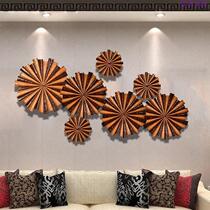 Special solid wood carving Southeast Asia imported wall decoration living room sofa background wall Model Room Club House Hotel