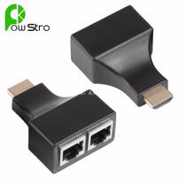 2 Pcs HDMI to RJ45 CAT5e CAT 6 Cable 30m 100ft UTP LAN Ether
