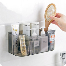 Bathroom traceless stickers finishing box Corner wash products personalized wall-mounted plastic non-perforated wall storage box