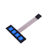 1-row 4-key thin film switch matrix keyboard film button control panel Single-chip extension keyboard