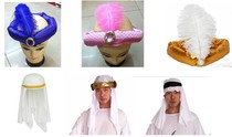 Indian hat Arabic hat White hat Adult hat Childrens hat Egyptian hat headdress pink purple cos