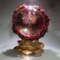 Antique Antique Scarlet Endogenous Guanyin Statue Relic Tibetan Buddhism Marriage special treasure worship