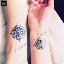 Tattoo Sticker Waterproof male and female original accommodation English letters Compass Tattoo stickers Emulation Cover for Scar Scars