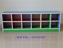 Kindergarten toy cabinet Childrens toy storage rack cabinet Storage cabinet School bag finishing cabinet Childrens bookcase 8017