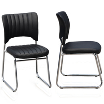  Office chair Simple computer chair mesh leather steel pipe conference room chair strong and durable thick chair backrest staff