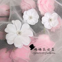 Pure handmade three-dimensional flower bridal headwear wedding handmade diy material clothing decoration accessories