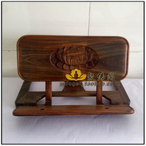 Taiwanese Buddhist thick solid wood reading chanting scriptures bookshelf * Green sandalwood Lotus bookshelf foldable