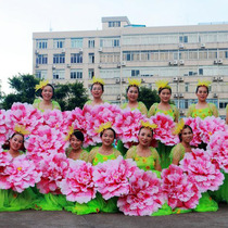 Hot selling dance props Peony floral hands take the floral stage performance and perform the opening dance props