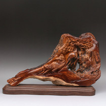 Lao Tzu is out of the gate with purple air and comes from the east to Vietnam Huanghuali carving ornaments natural shape carving crafts