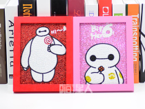 Three sizes full of diamonds diamond stickers cross stitch big white childrens cartoon animation Bedroom study table can be framed