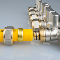 Factory direct floor heating water separator thickened pure copper integrated double valve water separator forging Geothermal