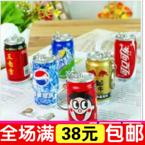 Korean stationery creative beverage shape colorful small telescopic ballpoint pen soda ballpoint pen bag pendant