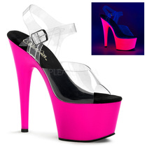 18CM Super heel Pleaser pole dance shoes Adore fluorescent performance special high heels imported US brand