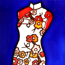  Chinese style hand-painted porcelain plate painting wall stickers creative ceramic cheongsam decoration foreign affairs abroad to send foreign gifts