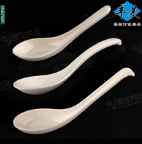 Fengmei melamine spoon imitation porcelain small spoon plastic spoon hotel supplies hotel white plastic spoon