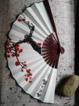 Meikai Wufu inscription folding fan cinnabar freehand traditional Chinese painting Meihua Wuyunshan people hand-written authentic fan sample half price