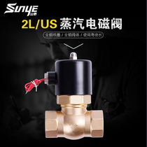 Shanye steam solenoid valve steam valve high temperature 200 degrees 220V24V boiler valve all copper valve body piston pilot valve