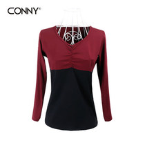CONNY Conny Square dance costume new top long and short sleeves spring dance suit Dance Latin dance practice suit