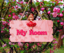 Red dress fairy custom room door number creative home decoration wall wall listing personality door decoration