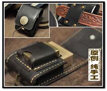 Genuine Leather Cigarette Lighter Cover Cigarette Lighter Cigarette Smoke Bag Crazy Mapleather Handmade Cow Leather Retro Rough