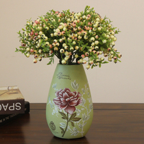 American pastoral vase creative ceramic vase European style retro table coffee table side cabinet decoration vase floral art