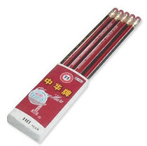 Chinese card pencil 6151 with rubber head HB student 12 dress drawing
