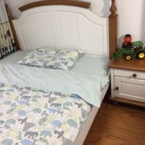 Beauty alone bed Double bed Double low bed college student Dormitory Good Fabric Pure Cotton Quilt Cover 160 * 210220 * 240