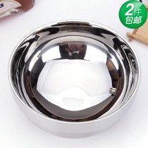 Stainless steel platinum bowl Childrens rice bowl Thick soup bowl noodle bowl 20cm one-piece edge soaking does not seep into the water