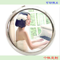 Mirror Portable Carry-on Mini Cosmetic Mirror Custom Folding Creative Gift Round Princess Mirror Diy Mirror