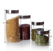 Unleaded food kitchen glass jar export tea sealed storage dry fruit jar 1089C series glass jar