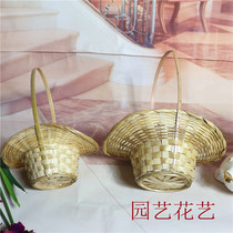 Flower basket rattan pastoral hand basket dance weaving willow fruit basket gift fake flower small dance props