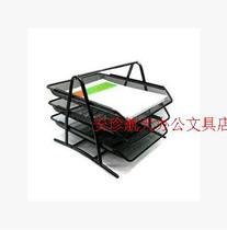 Iron mesh metal three-layer document rack file storage rack file tray data rack drawer type