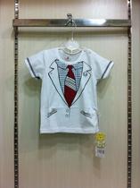 Bunbile boy boy baby Summer short sleeve blouses pure cotton gentleman short sleeve shirt Fashion comfort 7780