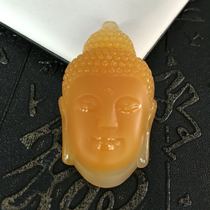 Dragon Jade Jewelry Myanmar Huanglong Jade Buddha Head Sakyamuni Pendant Pendant Jade Carving New Products