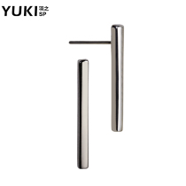 YUKI mens hipster personality 925 silver earrings single cool male girl simple one word stick ear ear jewelry