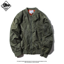 ma1 Spring and Autumn Air Force Pilot jackets Tide Cards Big Code Coats American Retro Pure Color Youth Baseball Clothes Tide Men