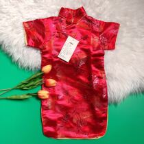 Childrens costume Chinese girl cheongsam dandelion flower