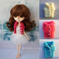 Mini doll accessories sweater button coat for a little cloth doll sweater for a family doll clothes