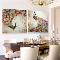 European new 5D Diamond painting full of diamond embroidered peacock porch simple modern point diamond cross stitch living room masonry painting
