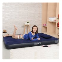 INTEX flocking stripe single double with pillow inflatable air bed air bed outdoor electric inflatable folding air bed