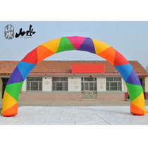  8 meters 10 meters 12 meters six-color spiral color triangle inflatable wedding air mold arch Colorful inflatable arch air arch