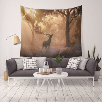 Nordic ins hanging cloth American elk wall background decorative painting cloth tapestry wall decoration art beach towel table cover cloth