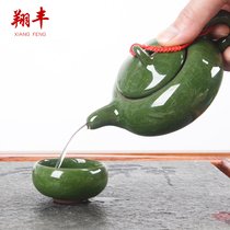 Xiangfeng Taiwan ice crack glaze colorful tea set kung fu tea set ice crack teapot tea cup ice crack set