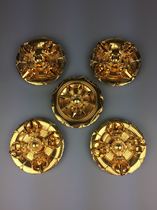 Zhenon Zong Karma Grinding Pstle Tang Mei Qin Zong cross Vajra gilded Falun wheel Bao Ke grind pestle set