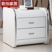 Simple modern leather bedside table Simple locker Bedroom bedside cabinet white mini bedside table