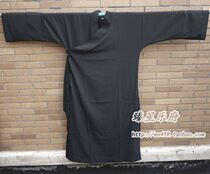 Taoist clothing Taoist clothing Taoist clothing Practice clothing Tai Chi clothing Performance clothing Oblique lapel long coat black
