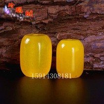 Natural ice moisturizing yellow chalcedony barrel beads waist beads top beads loose beads diy Star Moon Bodhi Buddha beads handstring accessories