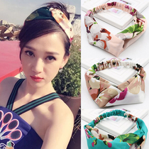 Chen Jons same style of washing face hair with wide side hair stirrup Hair Accessories Cross Knotting Brief 100 lap accessories Elastic Bunch Hair Band