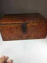  Small wooden box estimated around the 1950s old paint stirred flowers nostalgic collection of film and television props