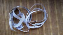 Second-hand white belt used white inner and outer belt second-hand leather belt